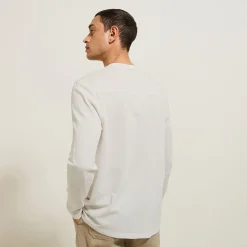 Flash Sale T-shirt met knooplijst en lange mouwen T-shirt