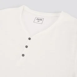 Hot T-shirt met knooplijst in gevlamde stof T-shirt