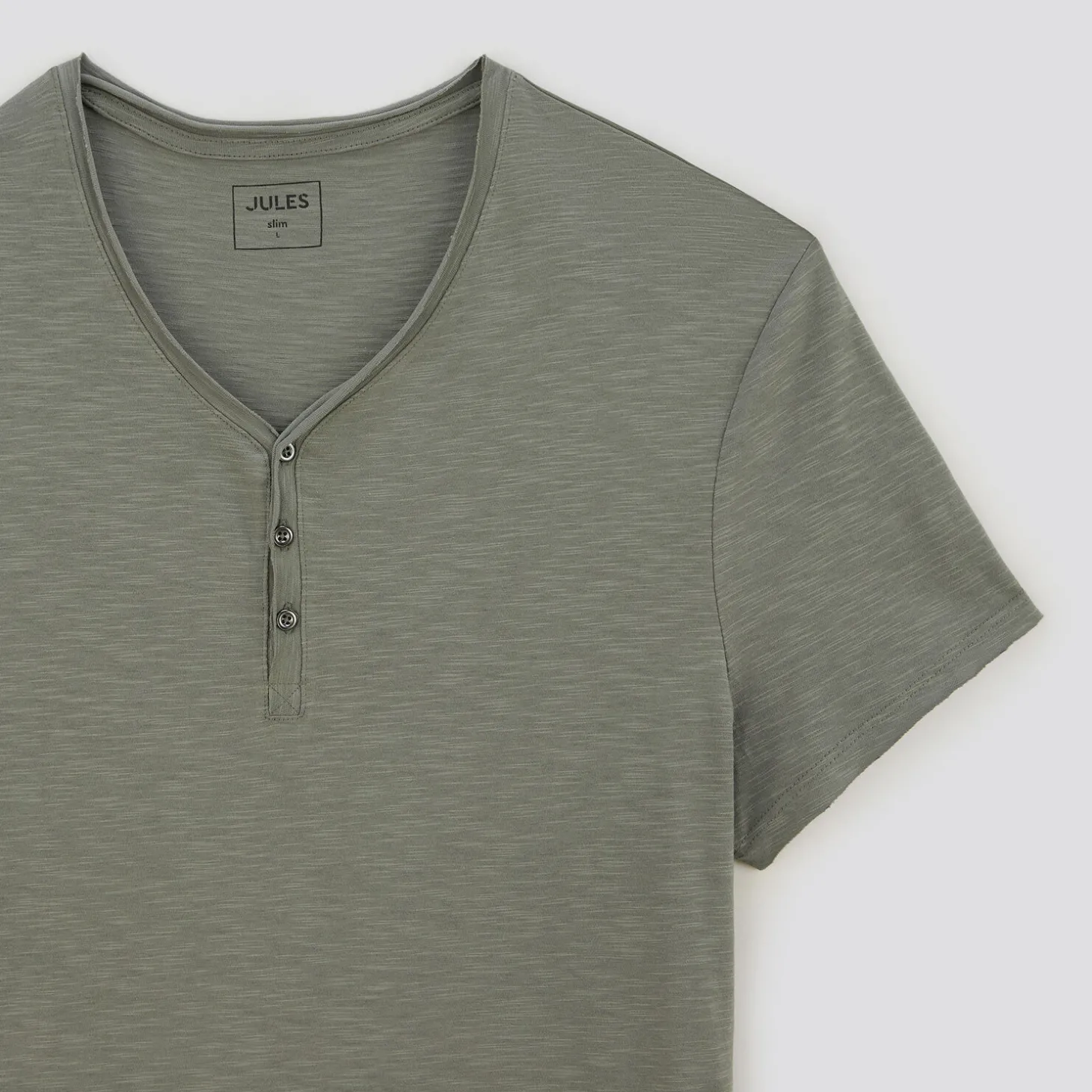 Best Sale T-shirt met knooplijst in gevlamde stof T-shirt