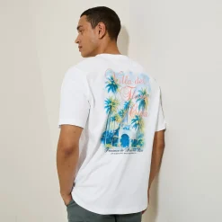 Discount T-shirt met landschap-print op voor-en achterkant T-shirt