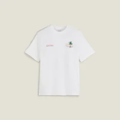 Discount T-shirt met landschap-print op voor-en achterkant T-shirt