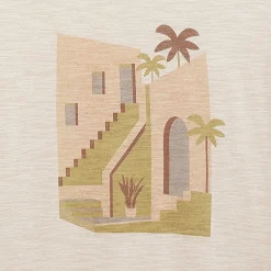 Outlet T-shirt met landschapsprint T-shirt