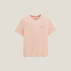 Outlet T-shirt met microstrepen en borduursel op de borst T-shirt