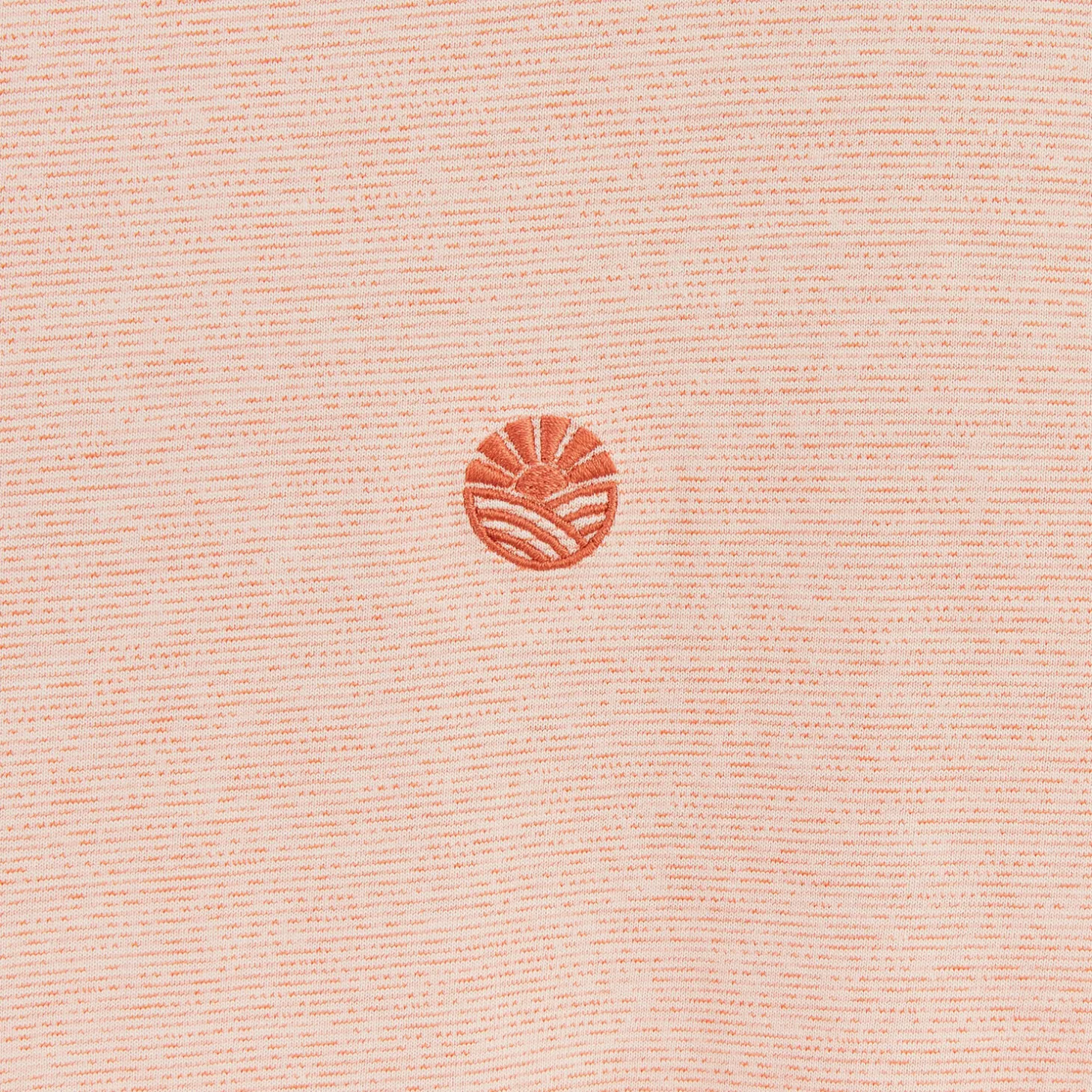 Outlet T-shirt met microstrepen en borduursel op de borst T-shirt