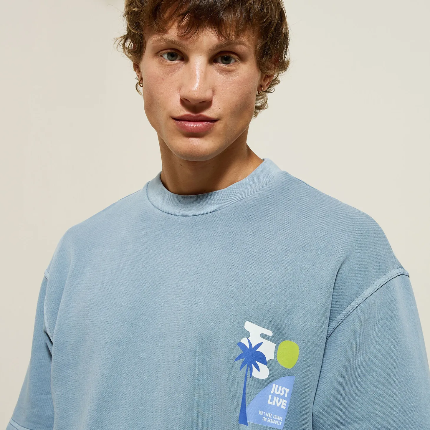 Cheap T-shirt met print in molton T-shirt