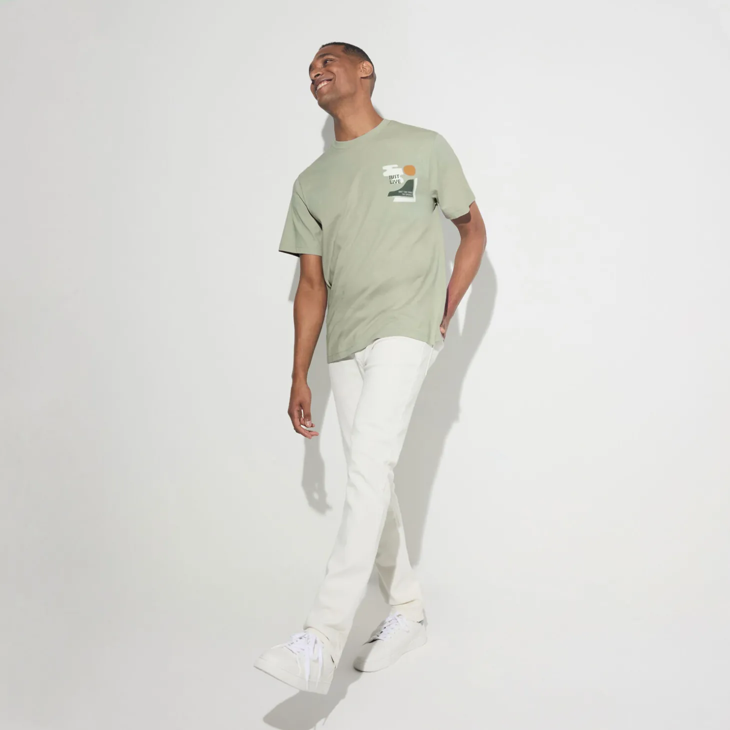 Cheap T-shirt met ronde hals en willekeurige print T-shirt