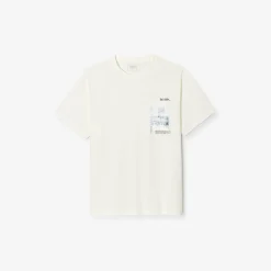 Discount T-shirt met ronde hals en willekeurige print T-shirt