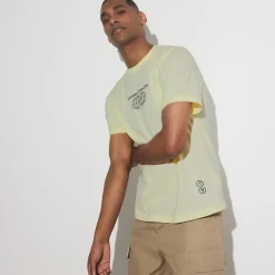 Best Sale T-shirt met ronde hals en willekeurige print T-shirt