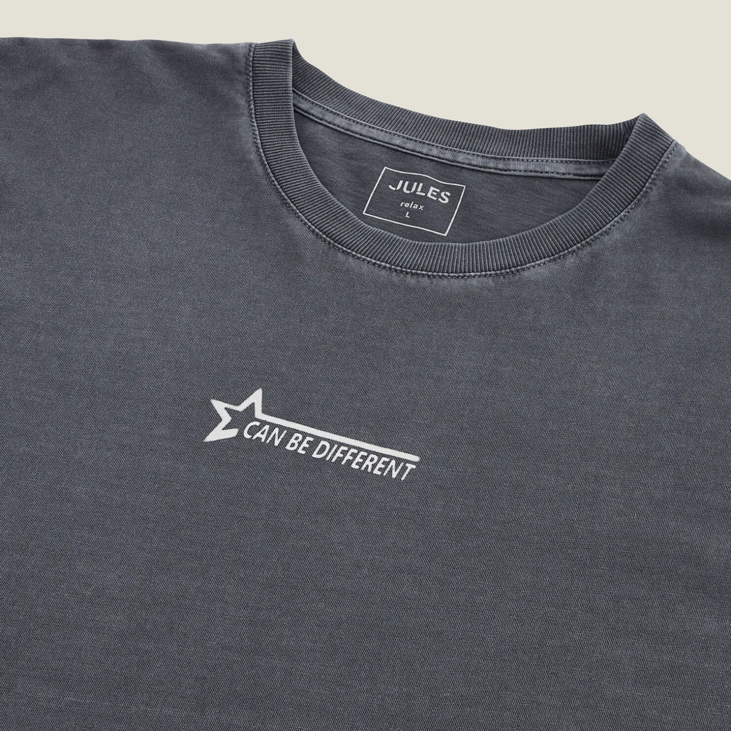 Outlet T-shirt met ronde hals en print T-shirt