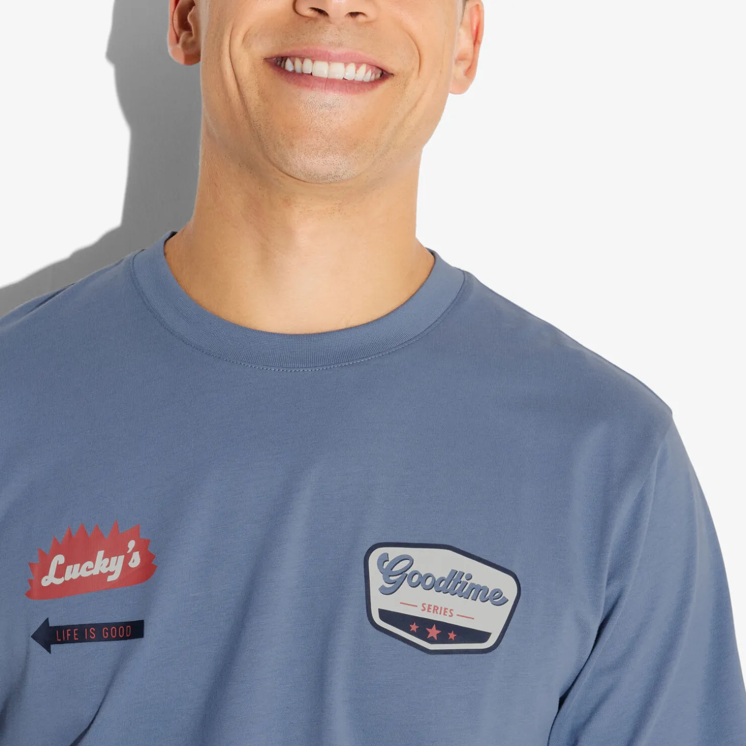 Best T-shirt met ronde hals en willekeurige print T-shirt