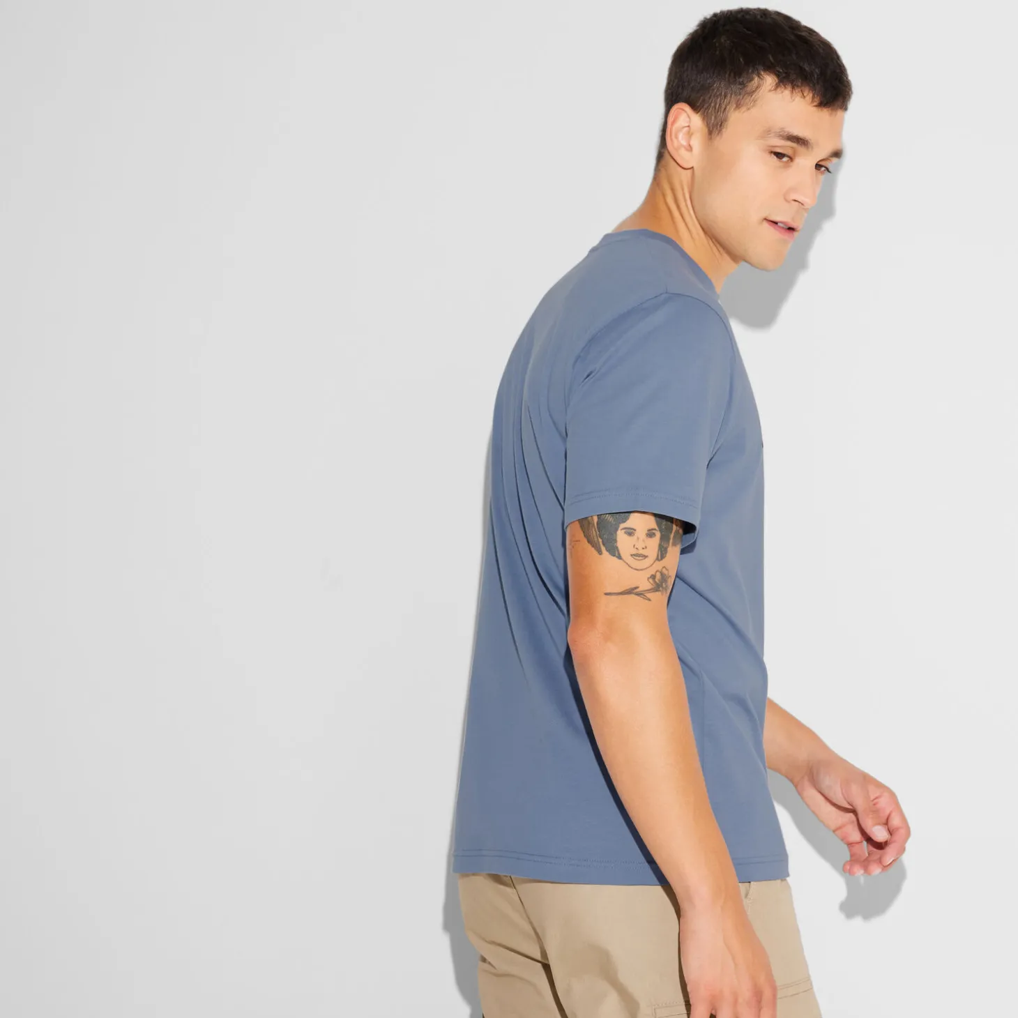 Best T-shirt met ronde hals en willekeurige print T-shirt