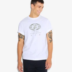 Online T-shirt met ronde hals en willekeurige print T-shirt