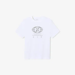 Online T-shirt met ronde hals en willekeurige print T-shirt