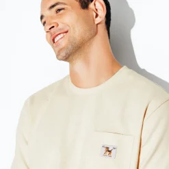 Cheap T-shirt met ronde hals in reliëfstof T-shirt