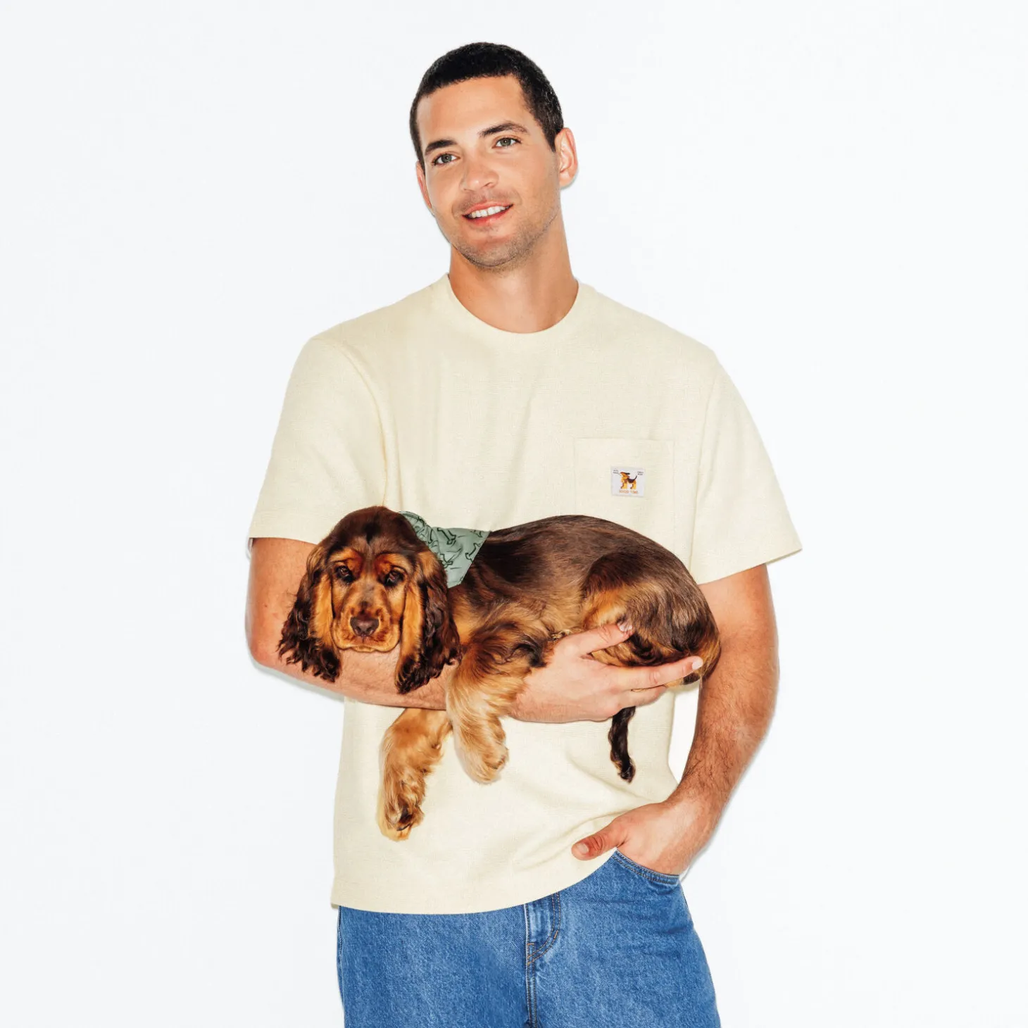 Cheap T-shirt met ronde hals in reliëfstof T-shirt