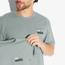 Online T-shirt met ronde hals in katoen T-shirt