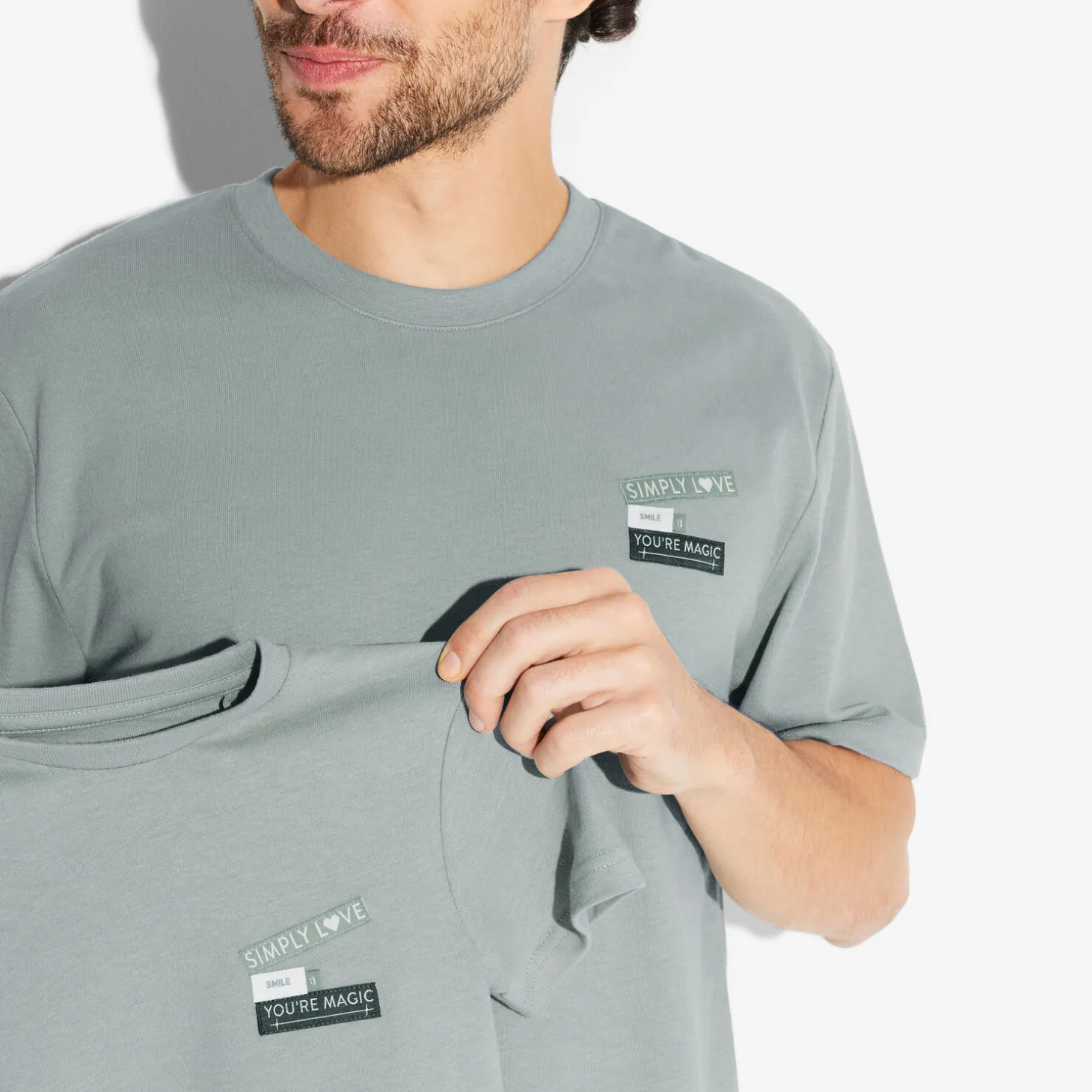 Online T-shirt met ronde hals in katoen T-shirt