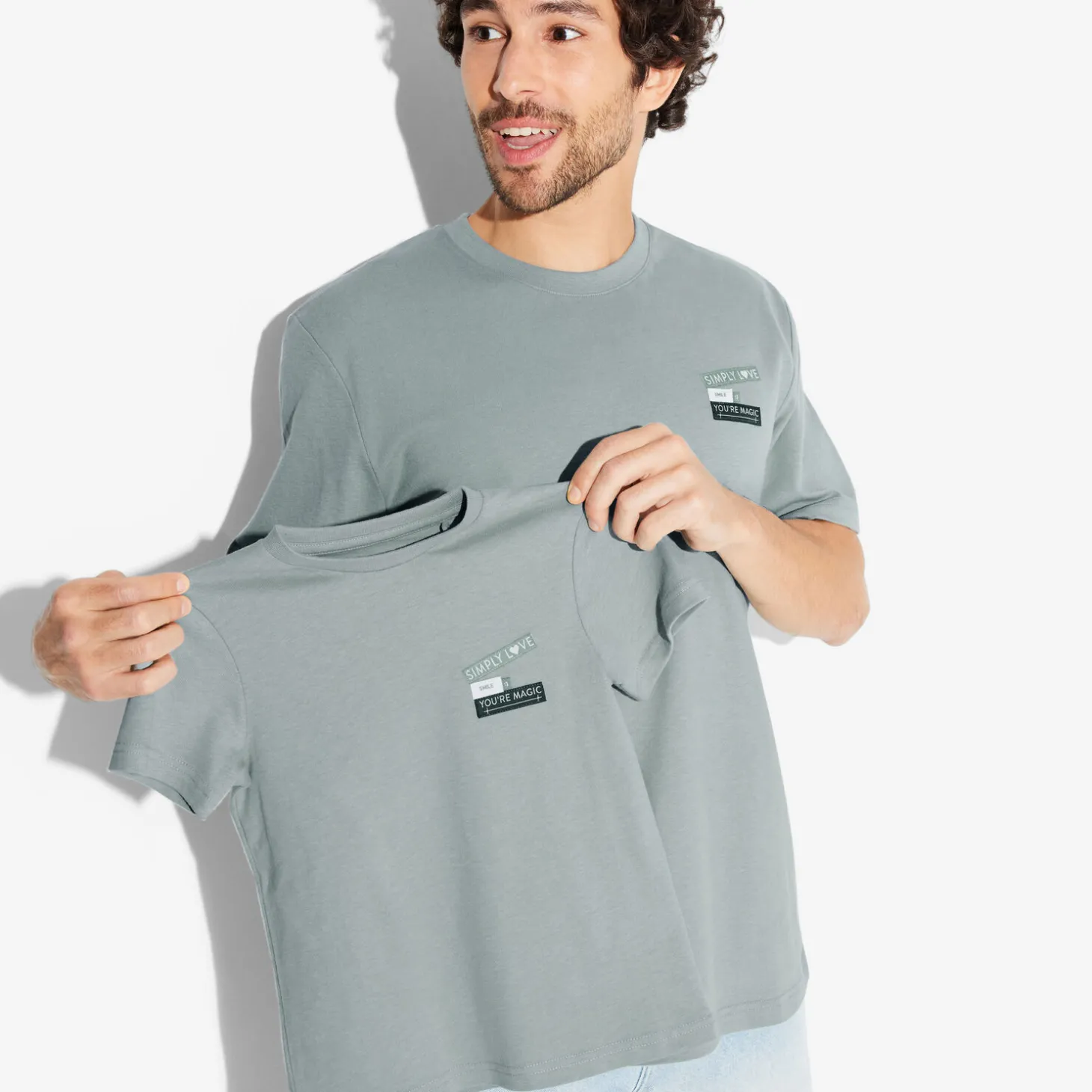 Online T-shirt met ronde hals in katoen T-shirt