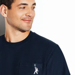 Best T-shirt met ronde hals in reliëfstof T-shirt