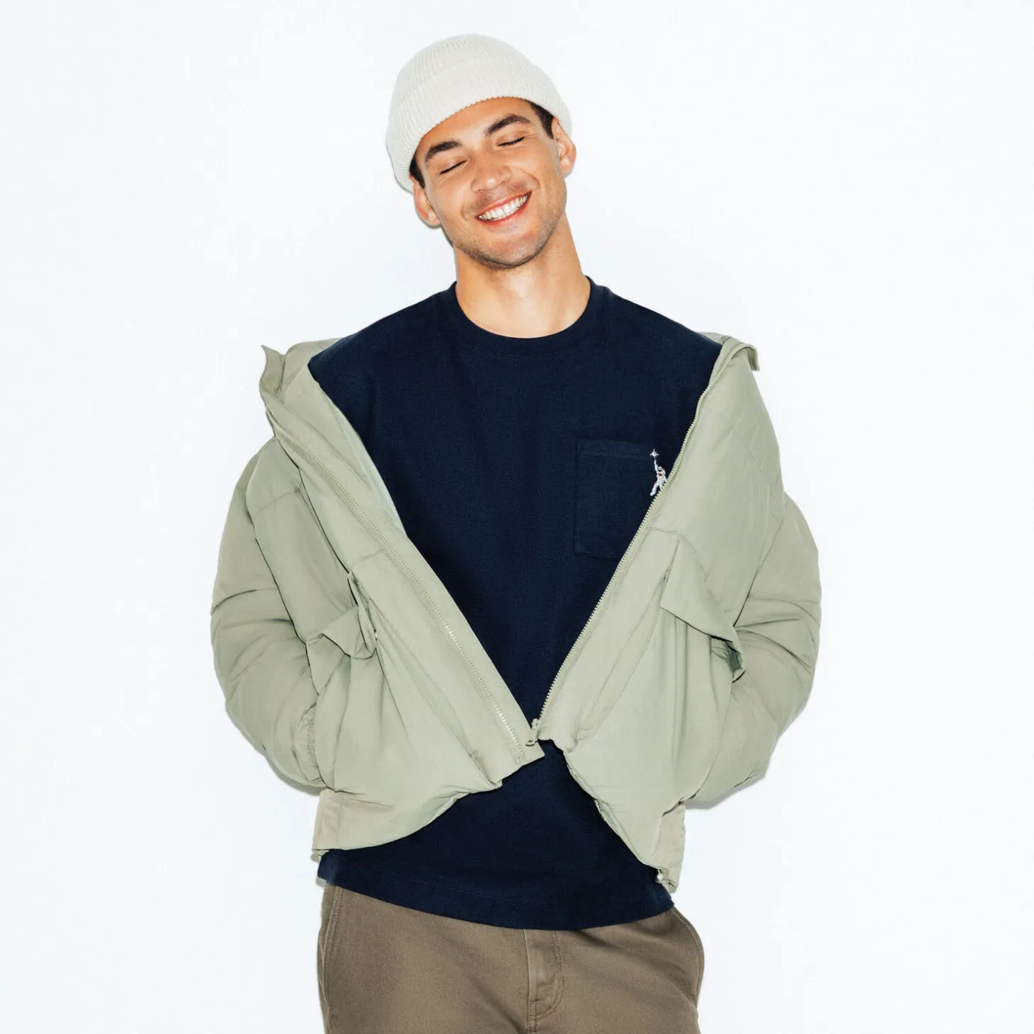 Best T-shirt met ronde hals in reliëfstof T-shirt