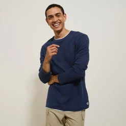 Best Sale T-shirt met ronde hals in fantasiestof T-shirt