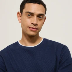 Best Sale T-shirt met ronde hals in fantasiestof T-shirt