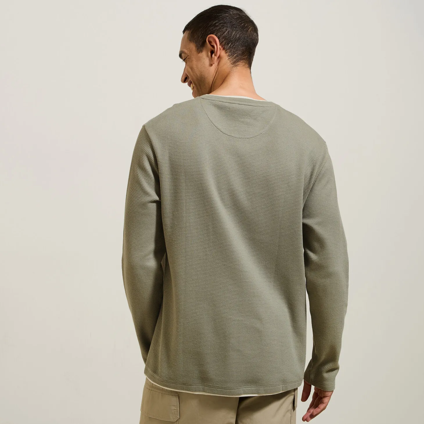 Store T-shirt met ronde hals in fantasiestof T-shirt