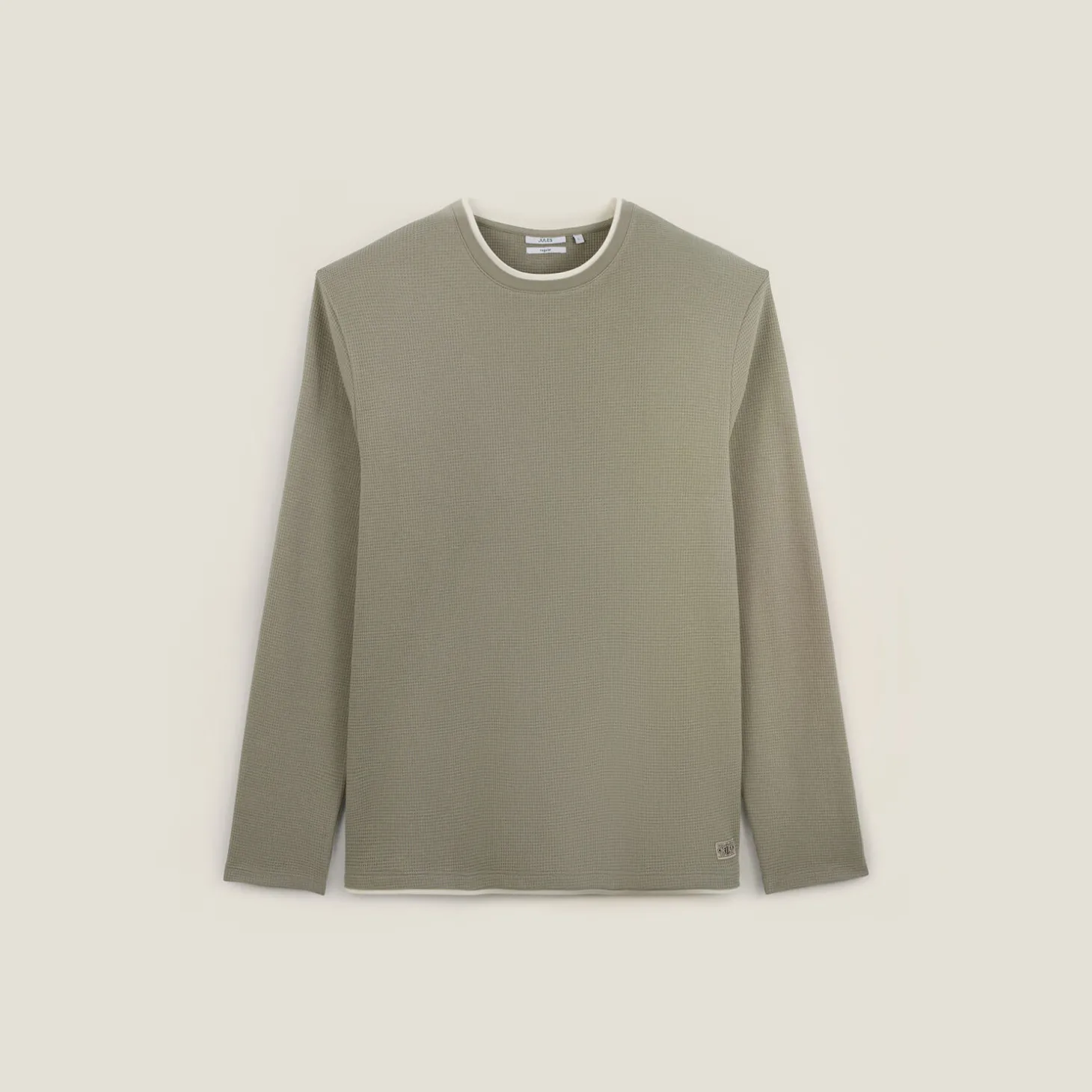 Store T-shirt met ronde hals in fantasiestof T-shirt