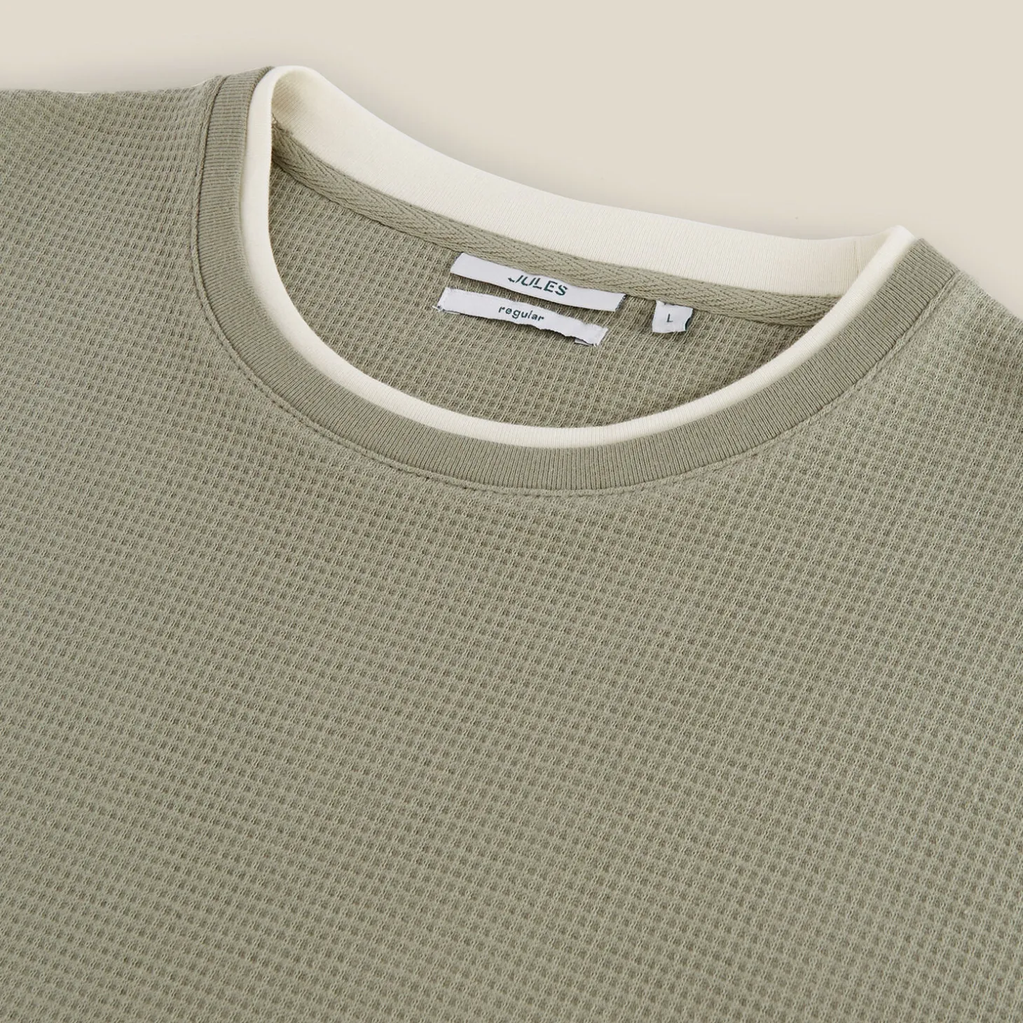 Store T-shirt met ronde hals in fantasiestof T-shirt