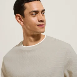 Sale T-shirt met ronde hals in fantasiestof T-shirt