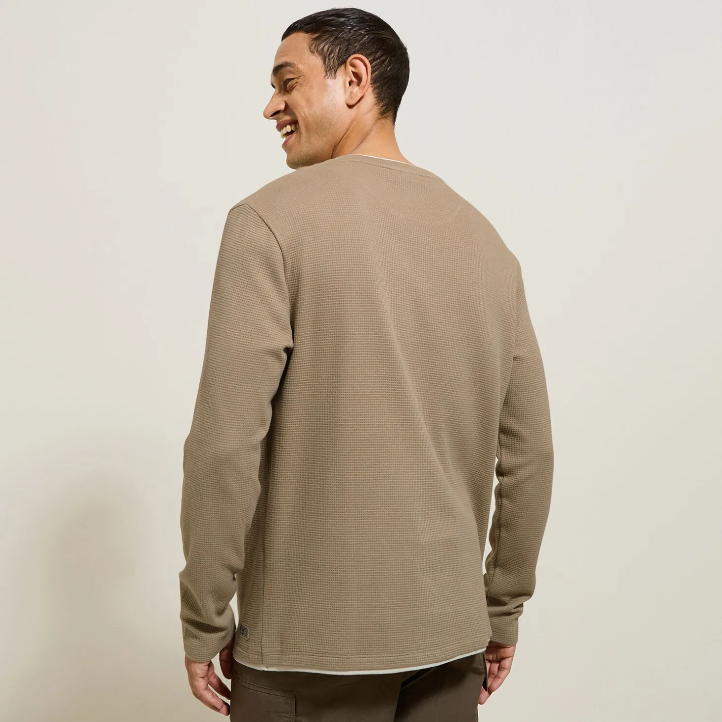 Cheap T-shirt met ronde hals in fantasiestof T-shirt