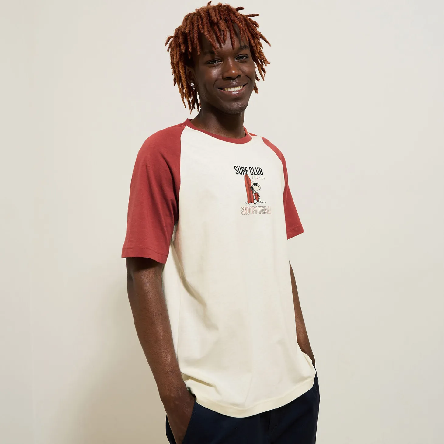 Outlet T-shirt met Surf Club-print, Peanuts-licentie T-shirt