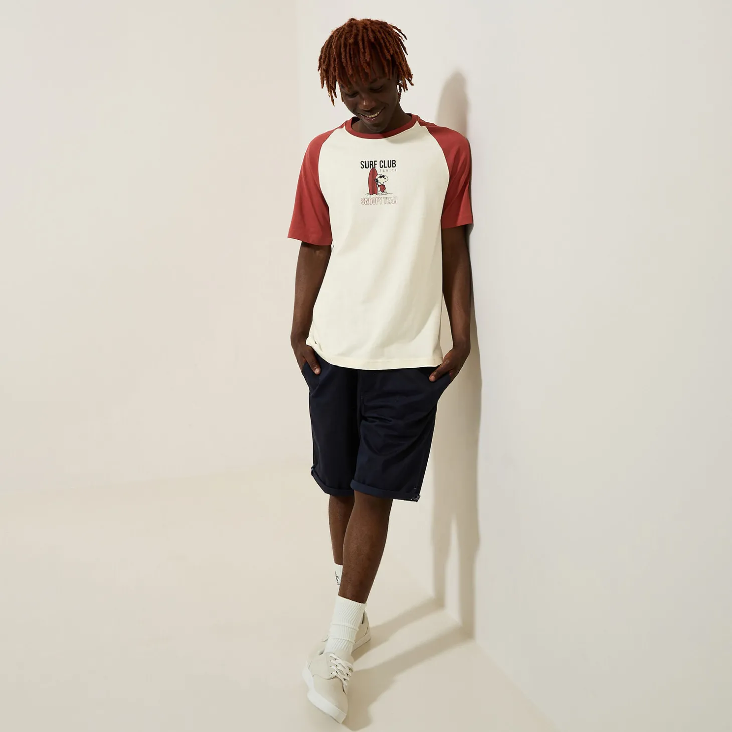 Outlet T-shirt met Surf Club-print, Peanuts-licentie T-shirt