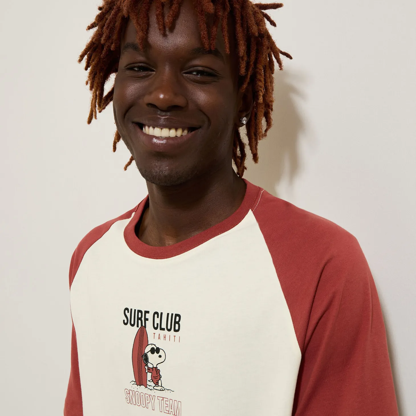 Outlet T-shirt met Surf Club-print, Peanuts-licentie T-shirt