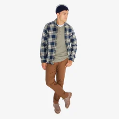 Sale T-shirt met Tunesische kraag in wafelstof T-shirt