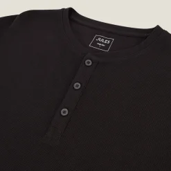 Flash Sale T-shirt met Tunesische kraag in wafelstof T-shirt