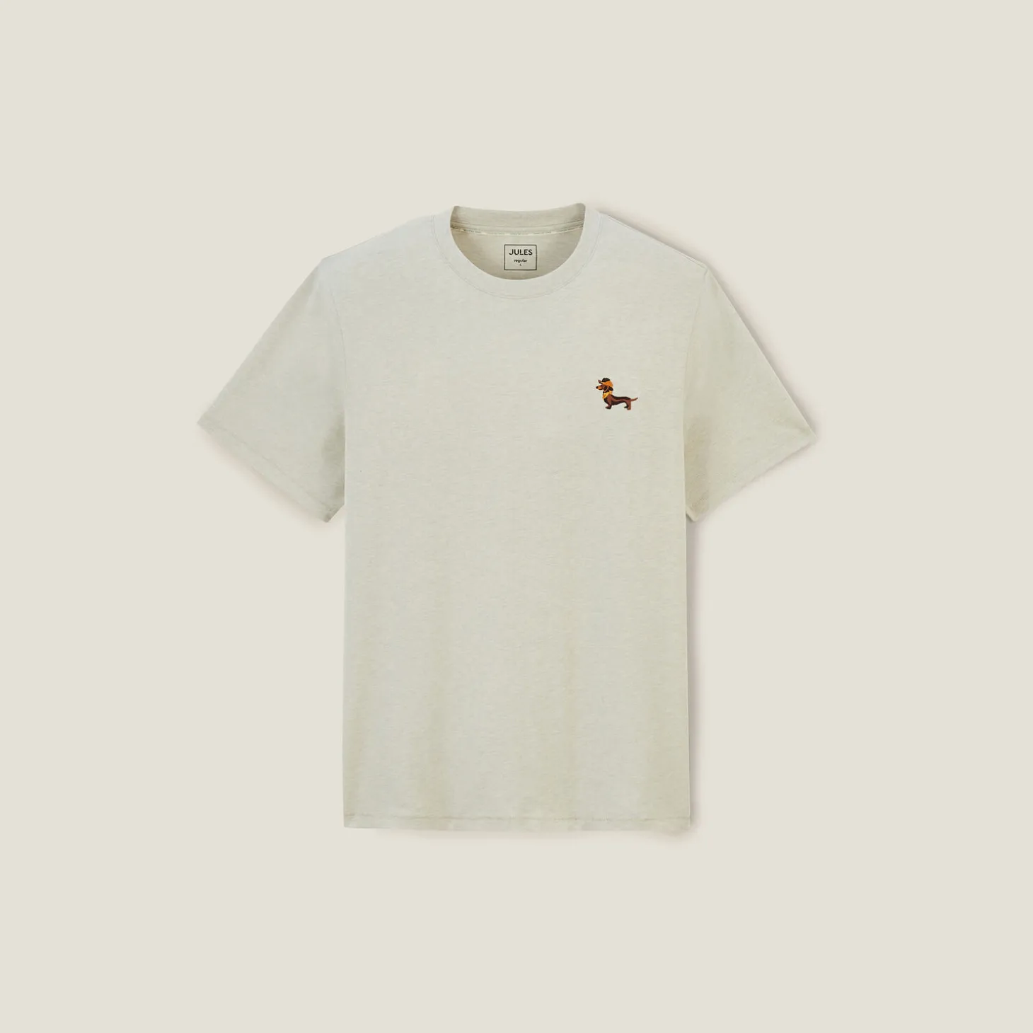 Store T-shirt van gemêleerd katoenen met ronde hals, ka T-shirt