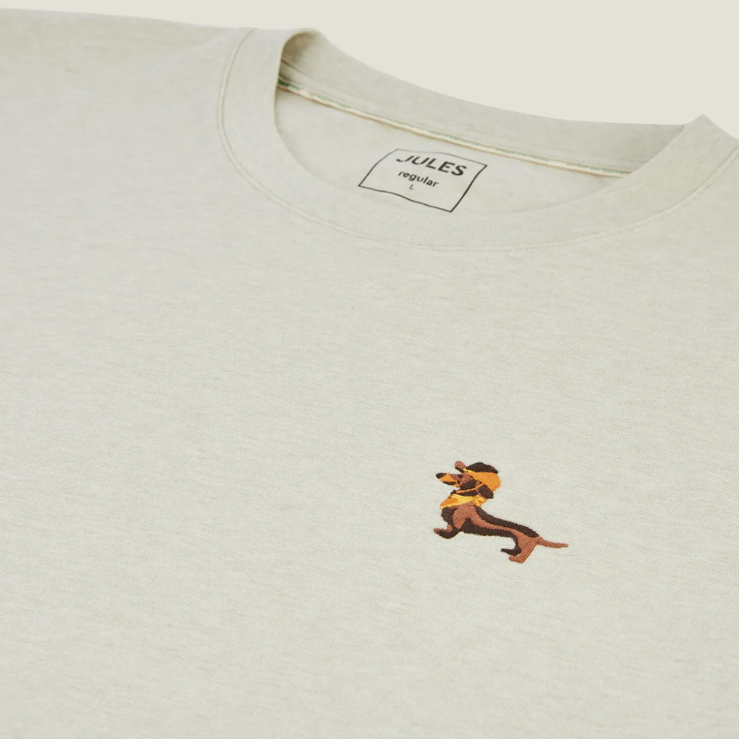 Store T-shirt van gemêleerd katoenen met ronde hals, ka T-shirt