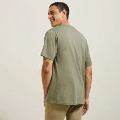 Flash Sale T-shirt van gemêleerd katoenen met ronde hals, ka T-shirt