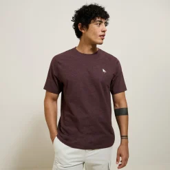 Cheap T-shirt van gemêleerd katoenen met ronde hals, ka T-shirt