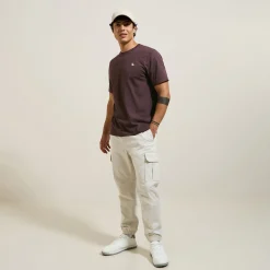 Cheap T-shirt van gemêleerd katoenen met ronde hals, ka T-shirt