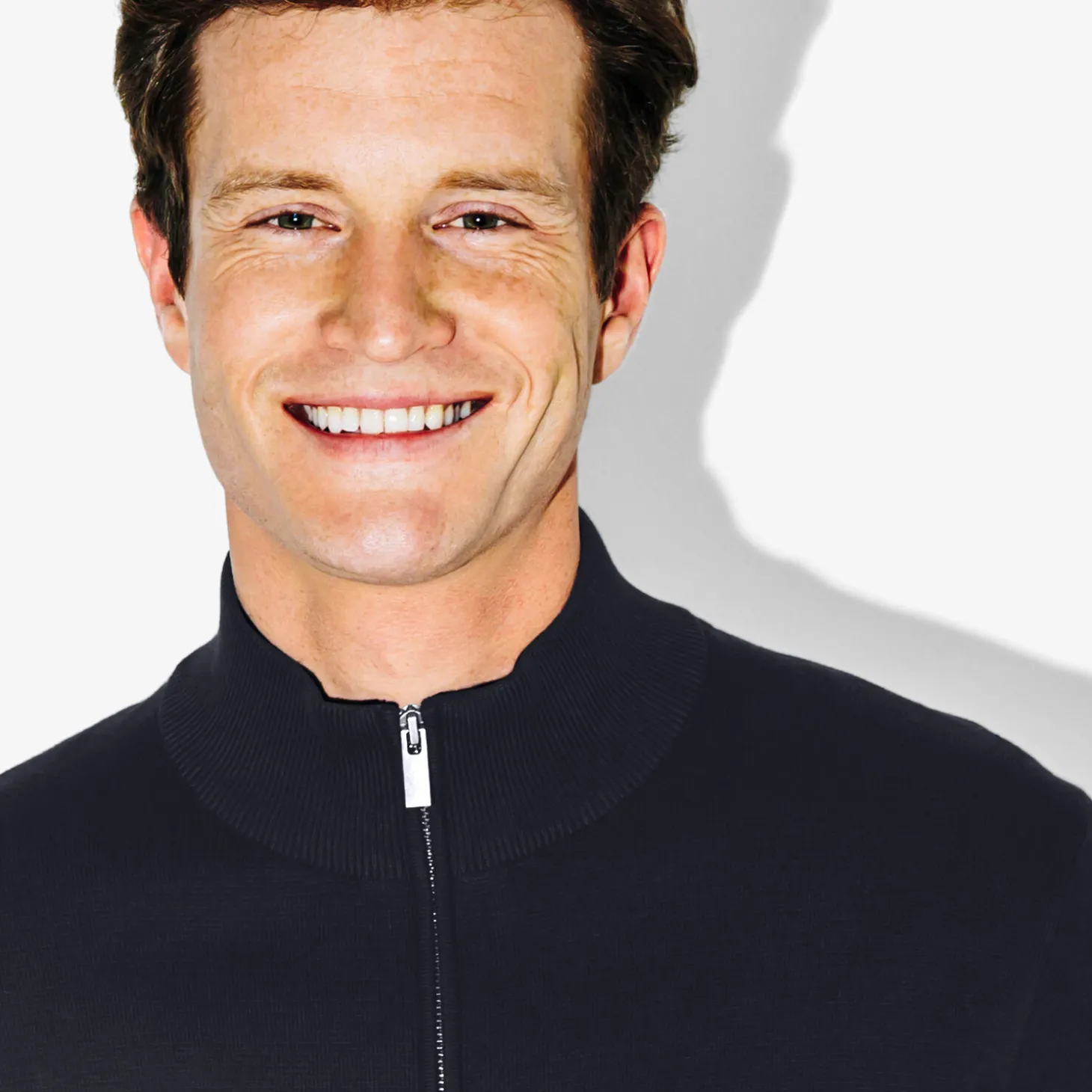 Clearance Vest met ristsluiting en opstaande kraag Heren Gebreide Vesten Heren|Trui