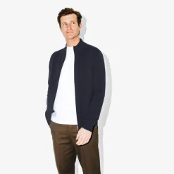 Clearance Vest met ristsluiting en opstaande kraag Heren Gebreide Vesten Heren|Trui