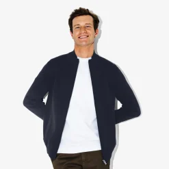 Clearance Vest met ristsluiting en opstaande kraag Heren Gebreide Vesten Heren|Trui