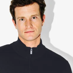 Clearance Vest met ristsluiting en opstaande kraag Heren Gebreide Vesten Heren|Trui