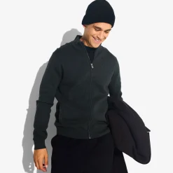 Fashion Vest met ristsluiting en opstaande kraag Heren Gebreide Vesten Heren