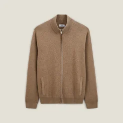 Hot Vest met ristsluiting en opstaande kraag Heren Gebreide Vesten Heren|Trui