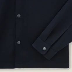 Sale Wollen overhemdjas met hemdskraag Overshirt|Overhemd